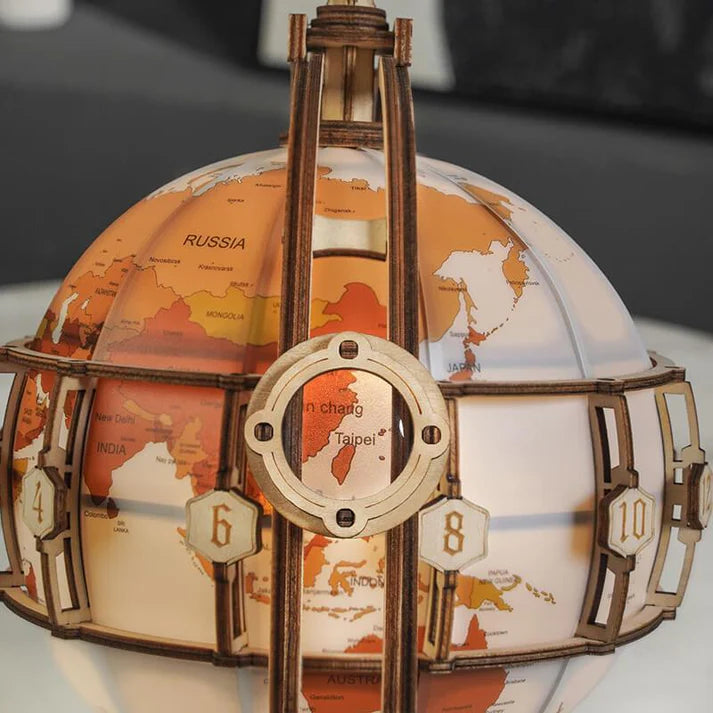 3D Wooden Light-Up Globe Puzzle