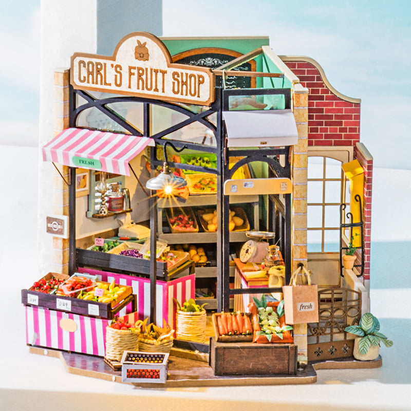 Carl's Fruit Shop DIY Miniature House Kit