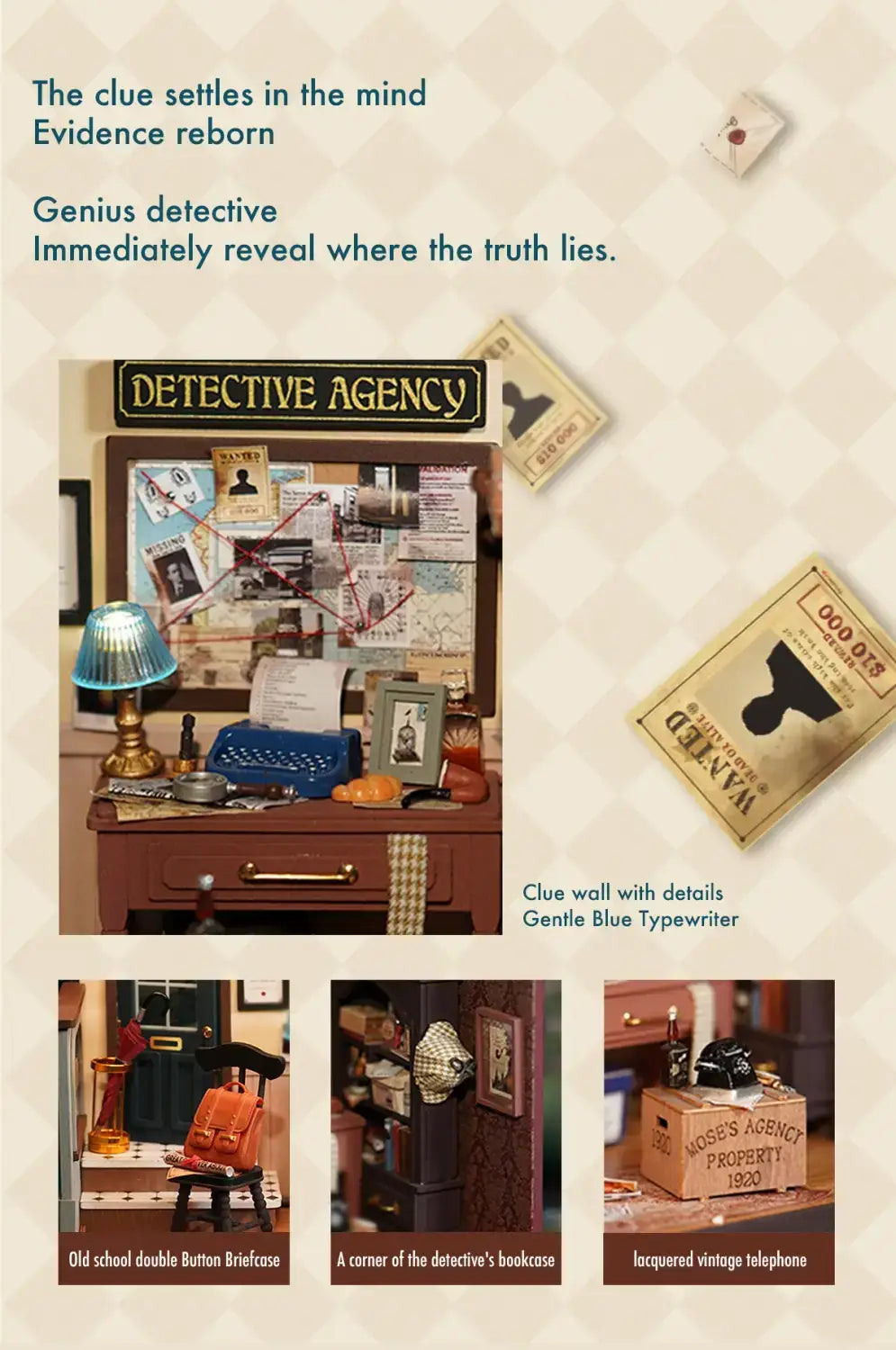 Mose’s Detective Agency DIY Miniature House Kit