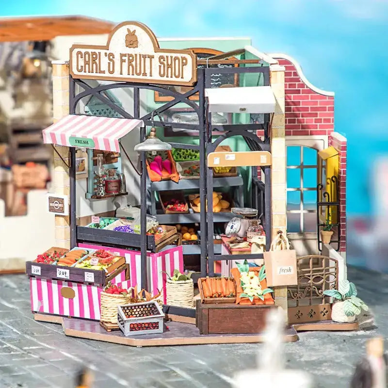 Carl’s Fruit Shop DIY Miniature House Kit