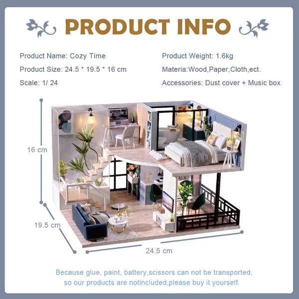 Comfortable Apartment Miniature House Kit