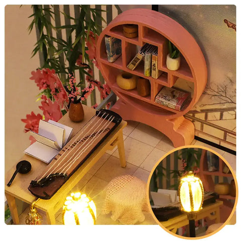 Guqin Pavilion DIY Miniature House Kit