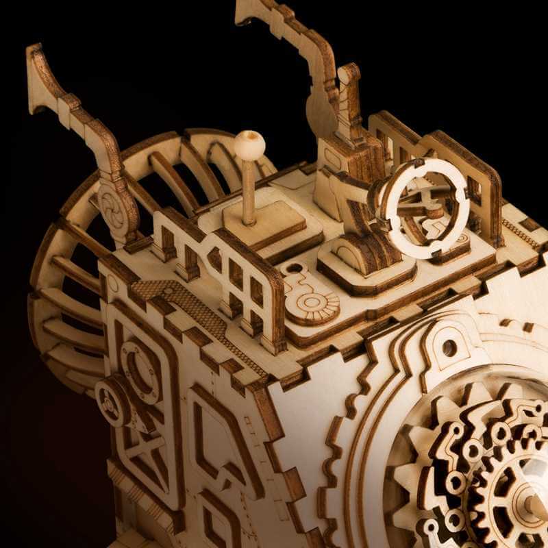 3D Wooden Mechanical Spacecraft Music Box Puzzle