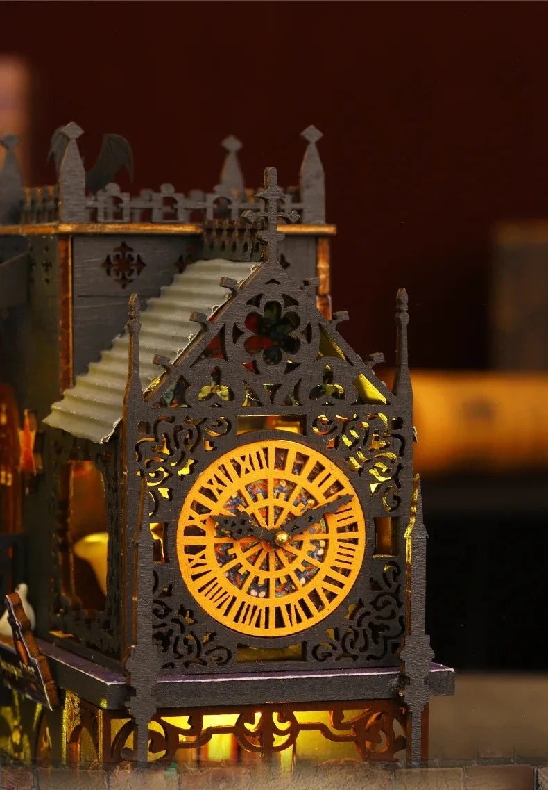 DIY Magic Clock Tower Miniature House Kit