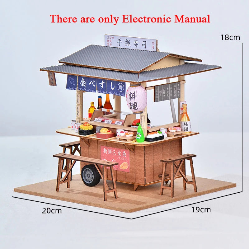 Japanese Sushi Stall DIY Miniature Kit