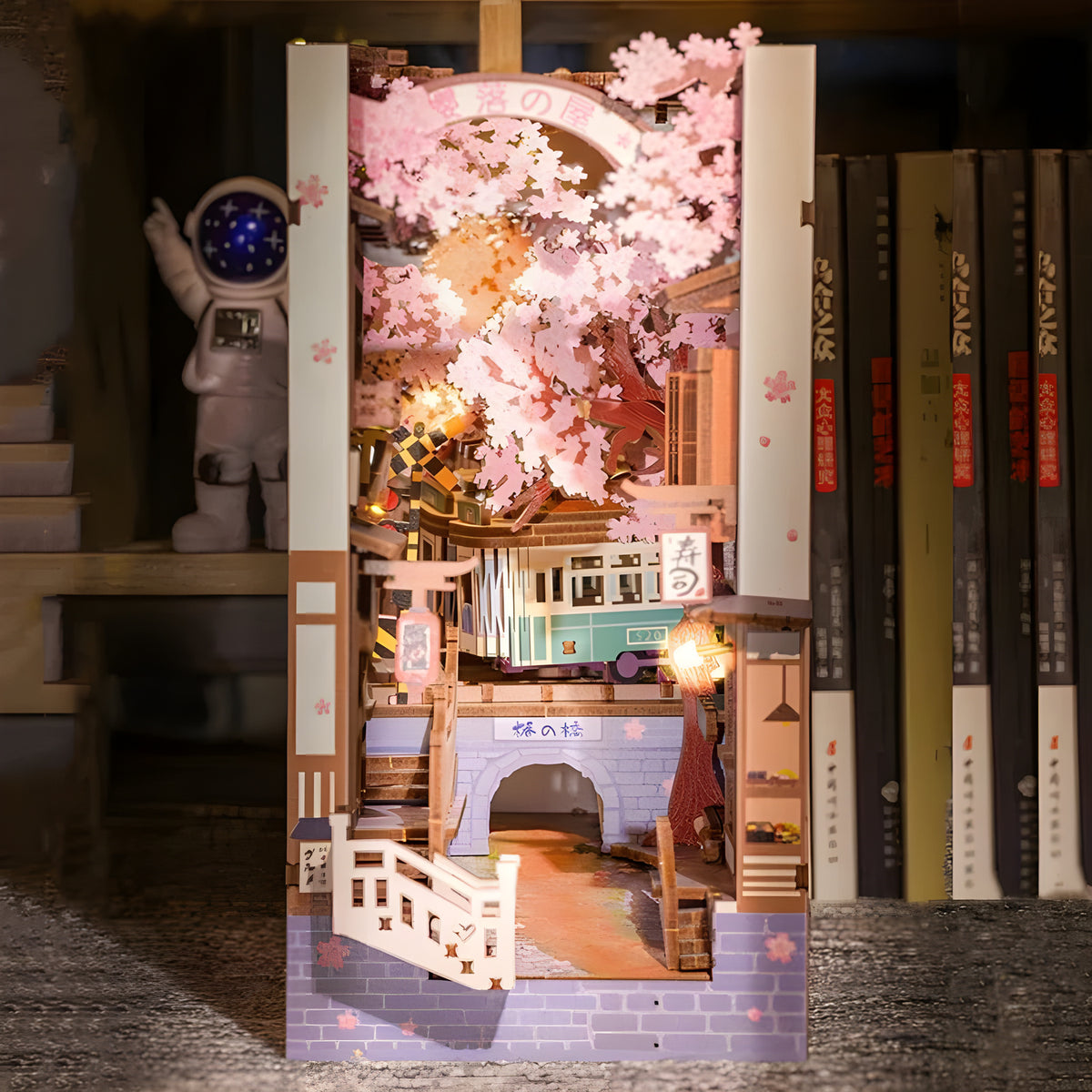 Cherry Blossom Tramway DIY Book Nook Kit