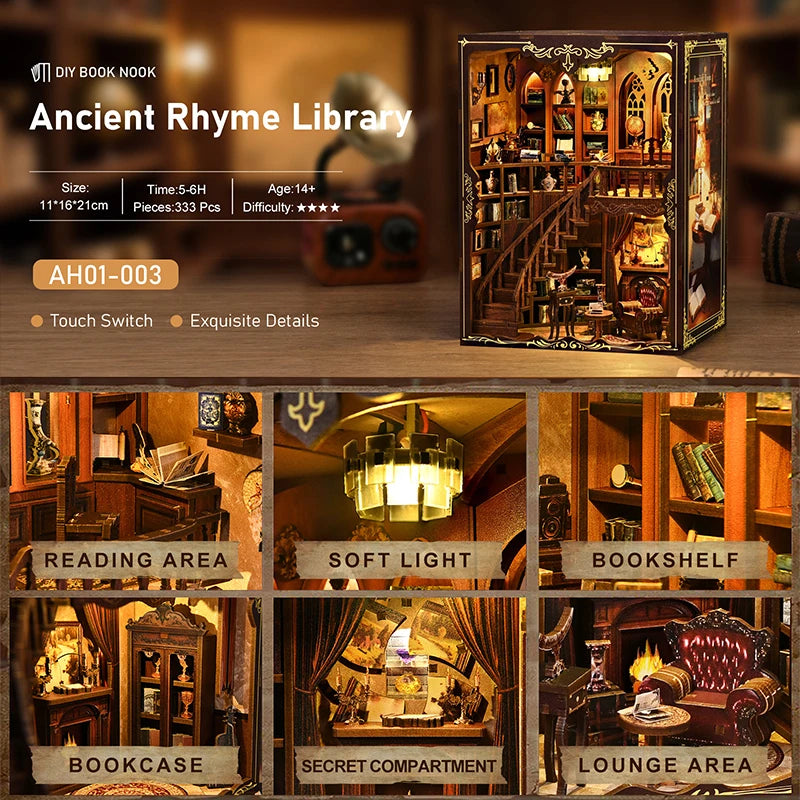 Ancient Rhyme Library DIY Book Nook Kit