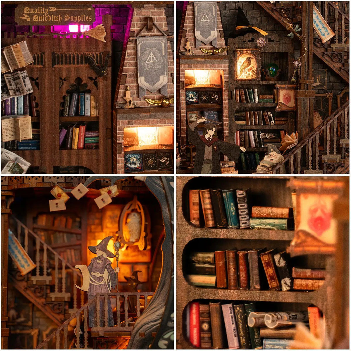 Magic Library Villa DIY Miniature House Kit