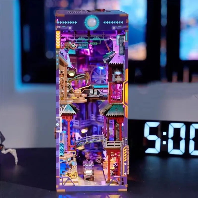 Retro Cyber City DIY Book Nook Kit