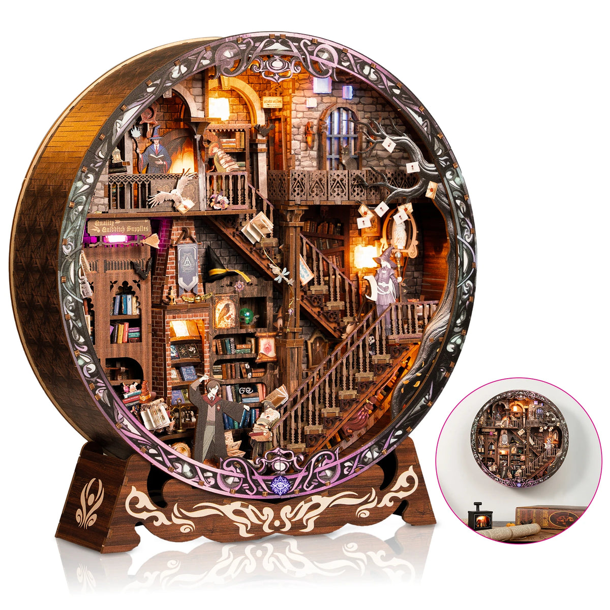 Magic Library Villa DIY Miniature House Kit