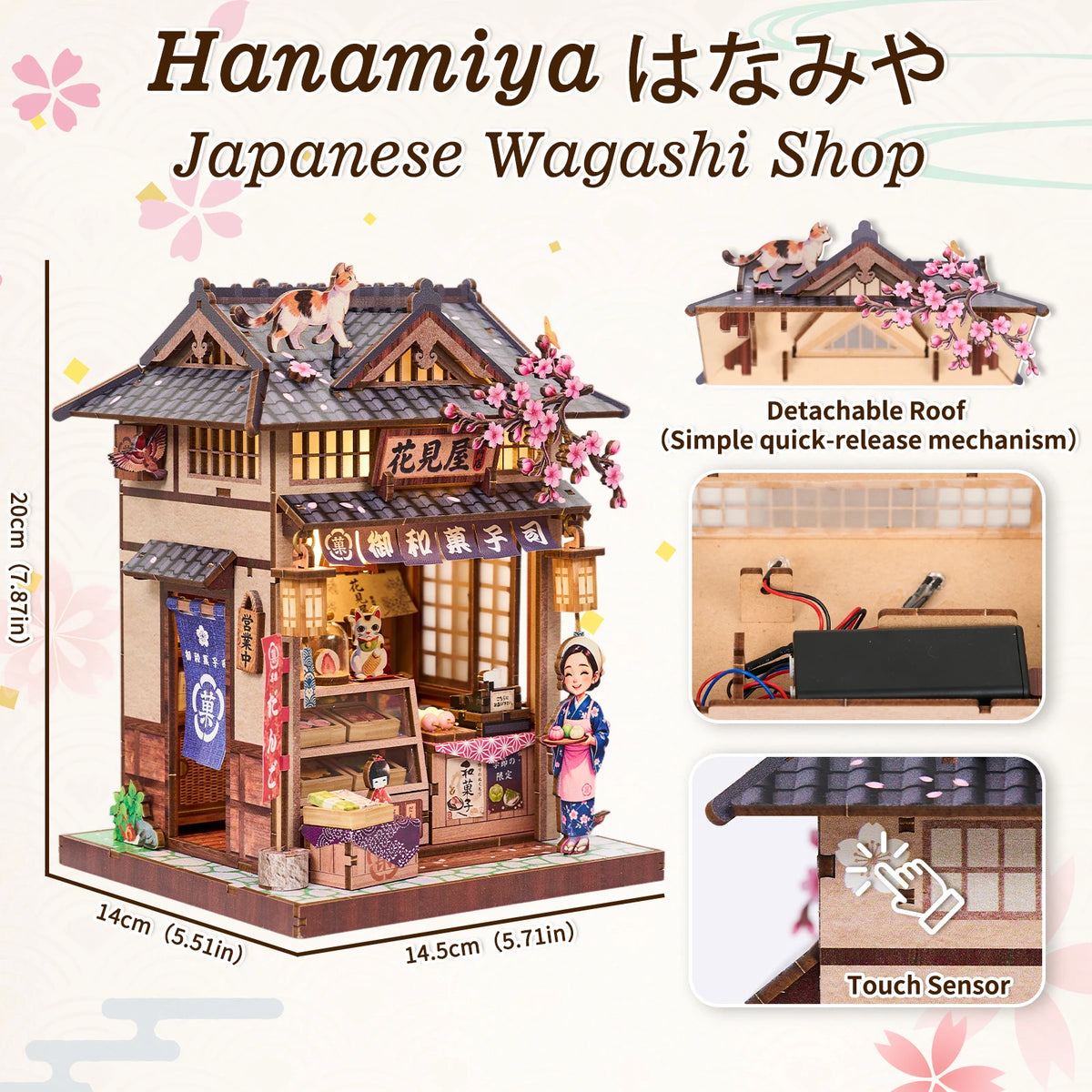 Hanamiya Wagashi Shop DIY Book Nook Kit