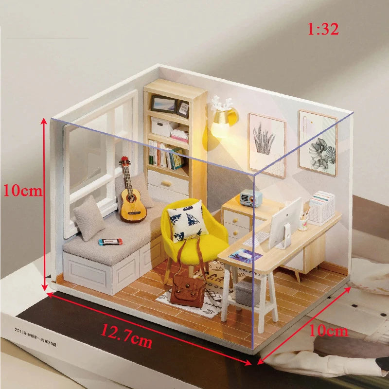 Japanese Dollhouse DIY Kit with Furniture