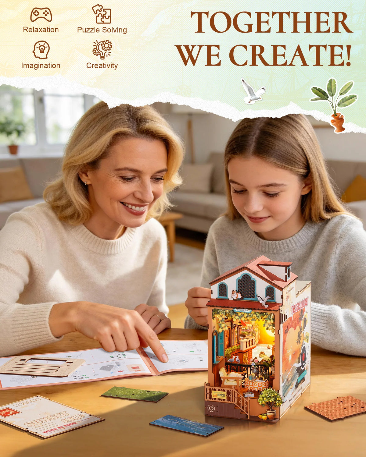 Sunset Isle DIY Book Nook Kit