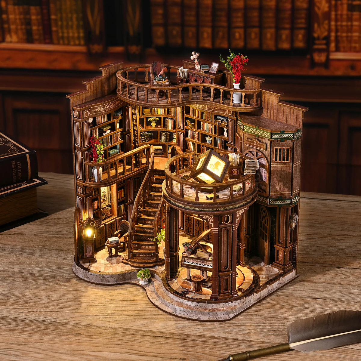 Mini Book Hall DIY Miniature House Kit