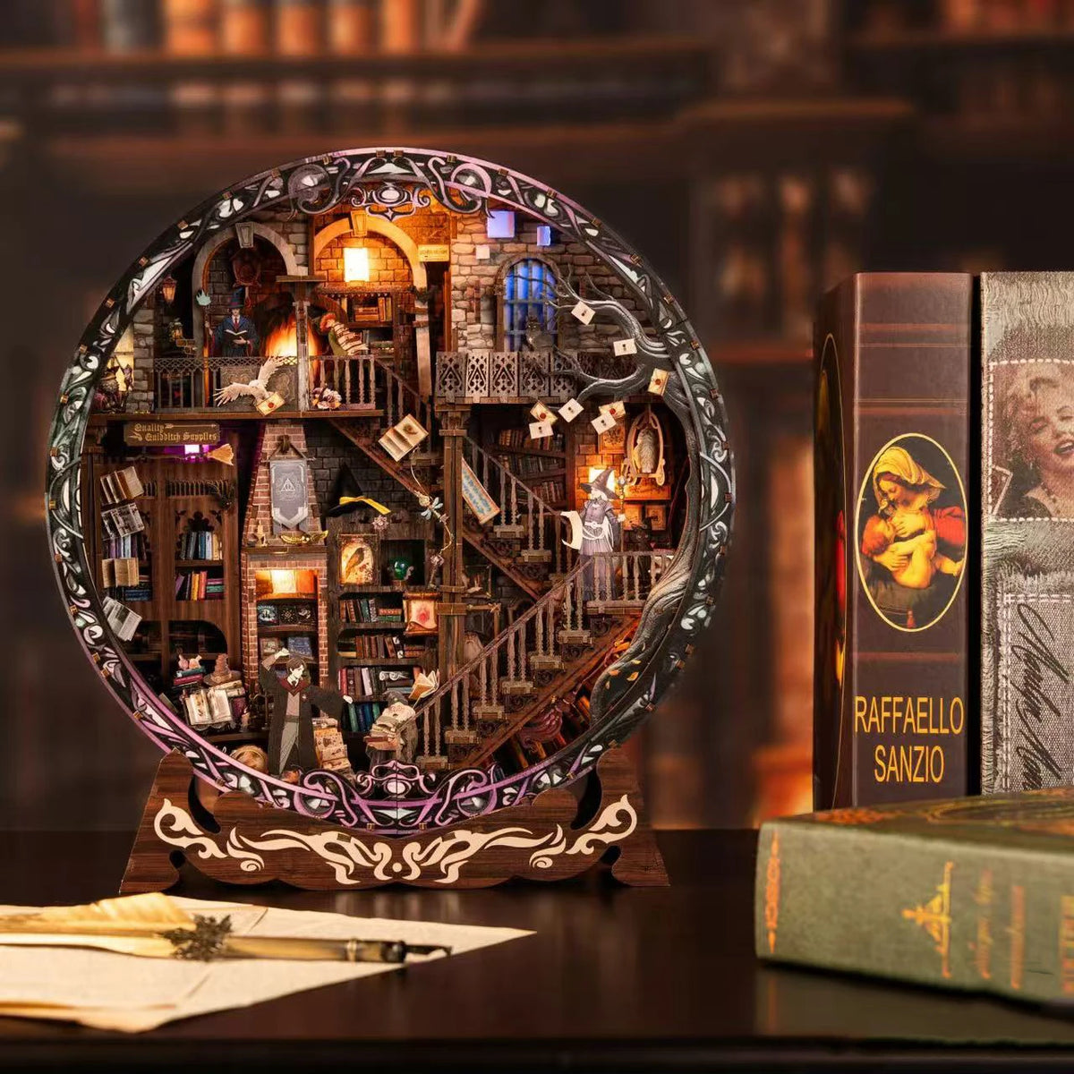 Magic Library Villa DIY Miniature House Kit