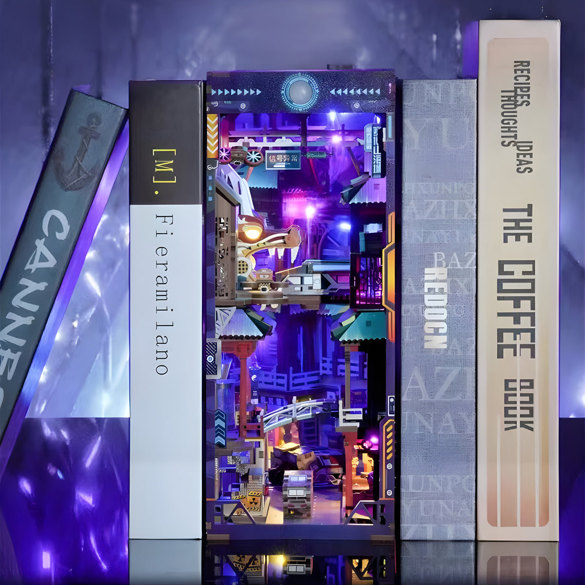 Retro Cyber City DIY Book Nook Kit