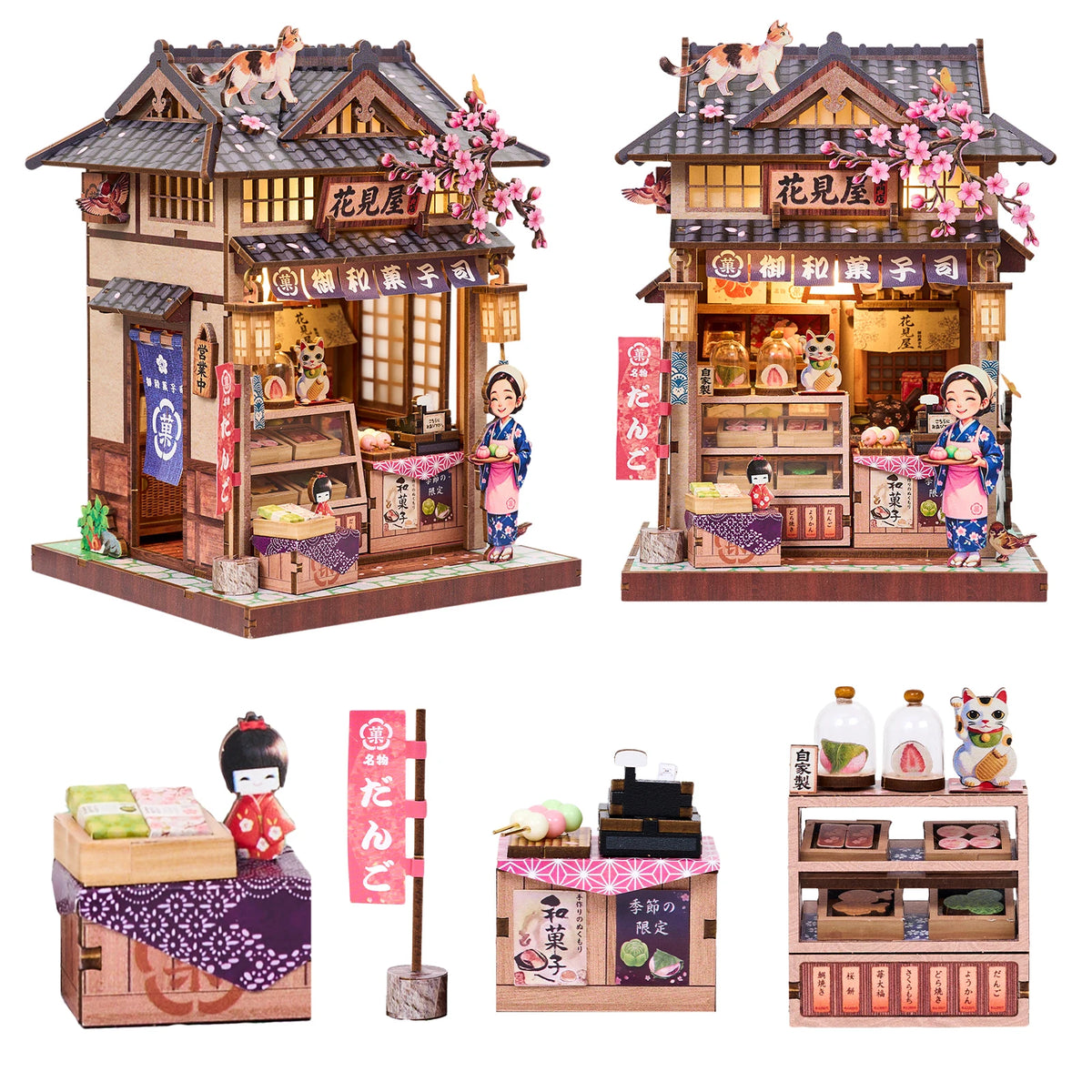 Hanamiya Wagashi Shop DIY Book Nook Kit