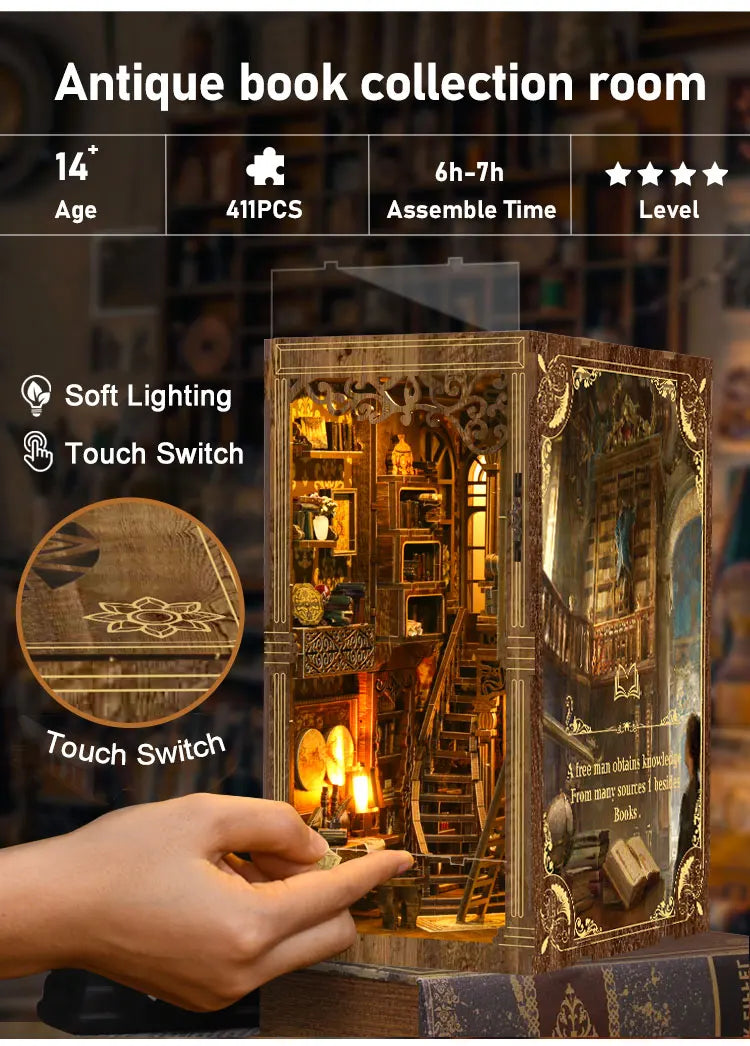 Ancient Book Collection Room DIY Book Nook Kit