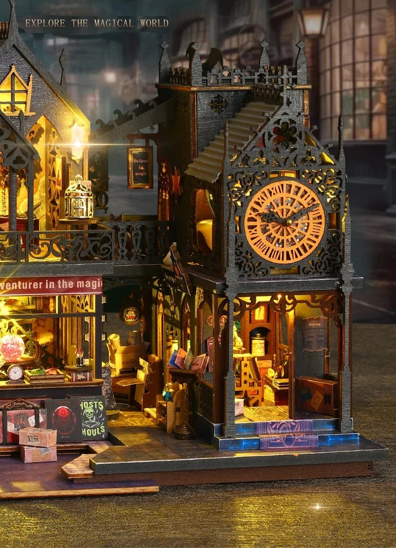 DIY Magic Clock Tower Miniature House Kit