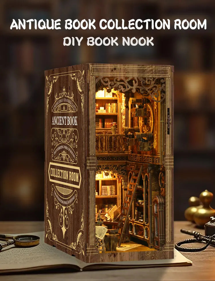 Ancient Book Collection Room DIY Book Nook Kit