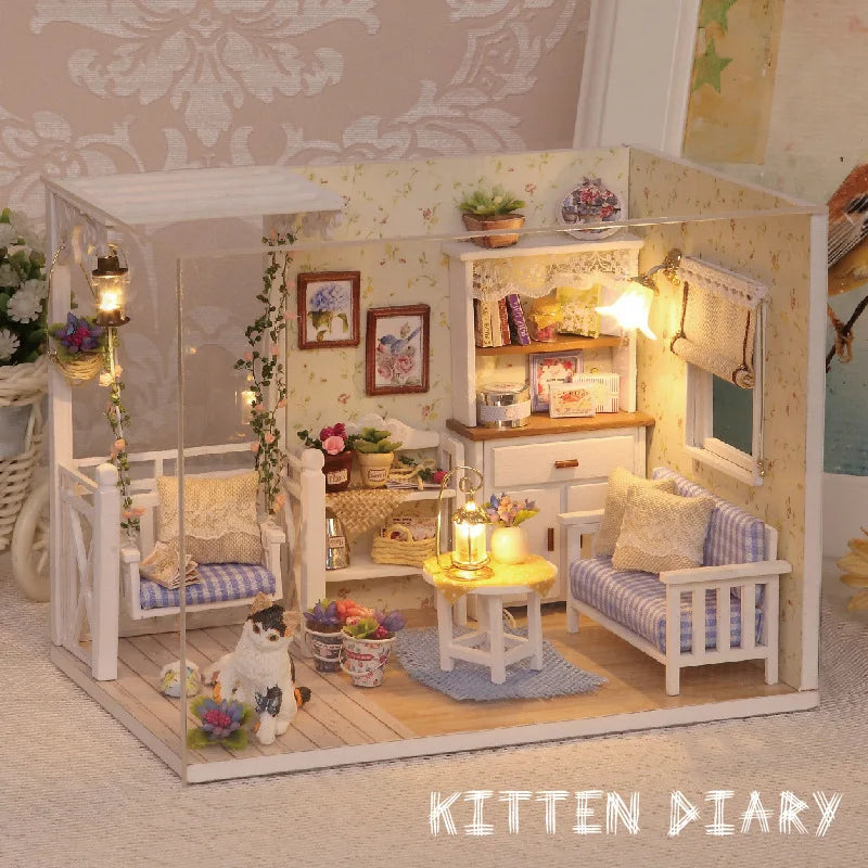 Japanese Dollhouse DIY Kit with Furniture