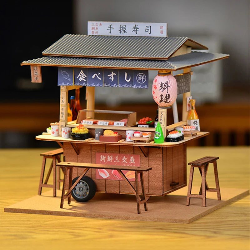 Japanese Sushi Stall DIY Miniature Kit