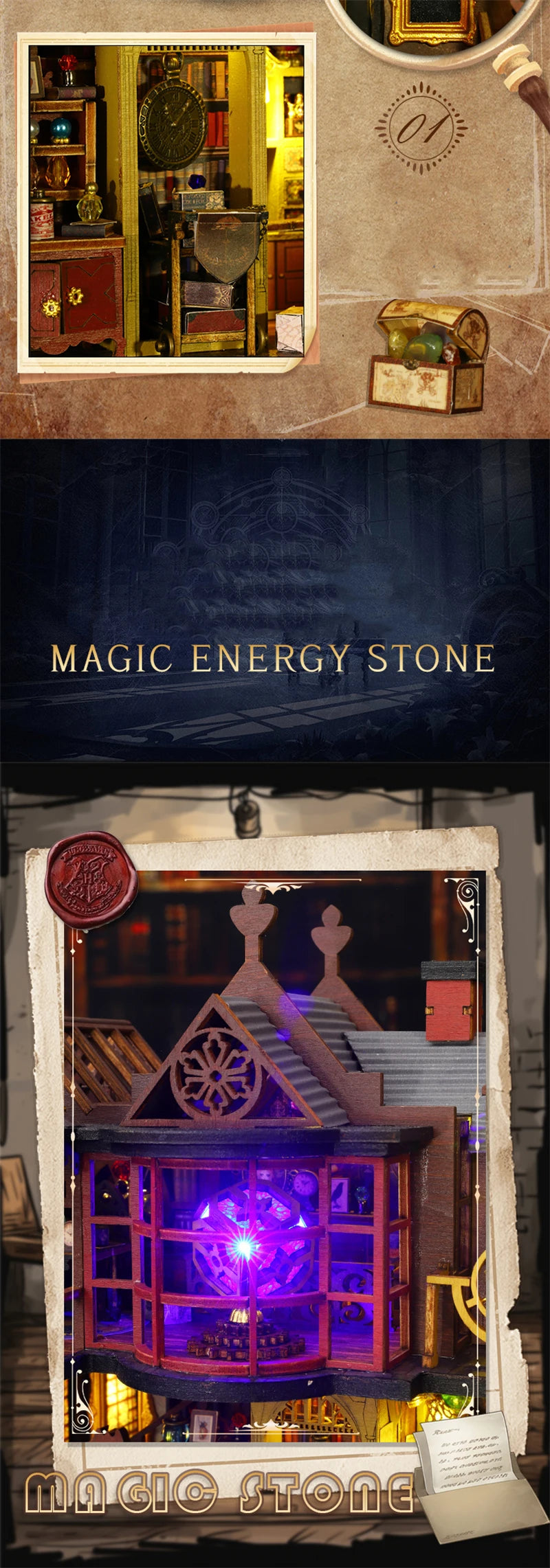 DIY Magic Treasure House Kit with LED Lights