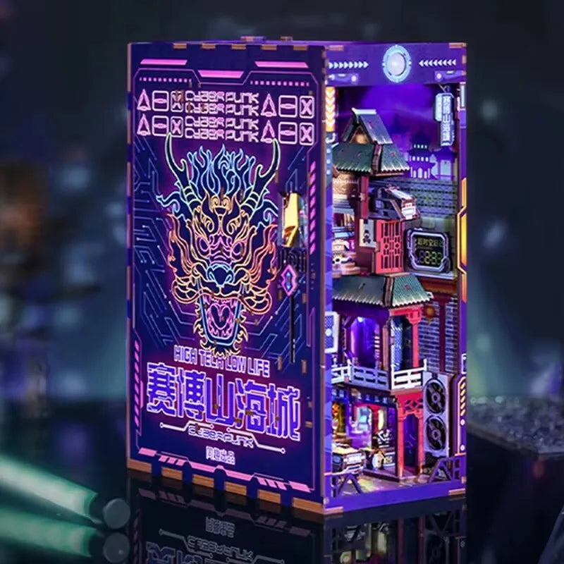 Retro Cyber City DIY Book Nook Kit