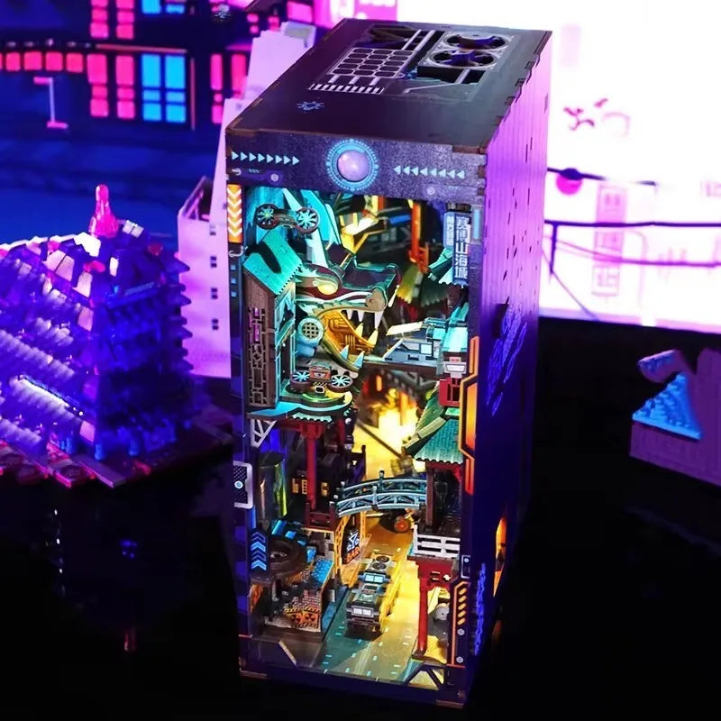 Retro Cyber City DIY Book Nook Kit