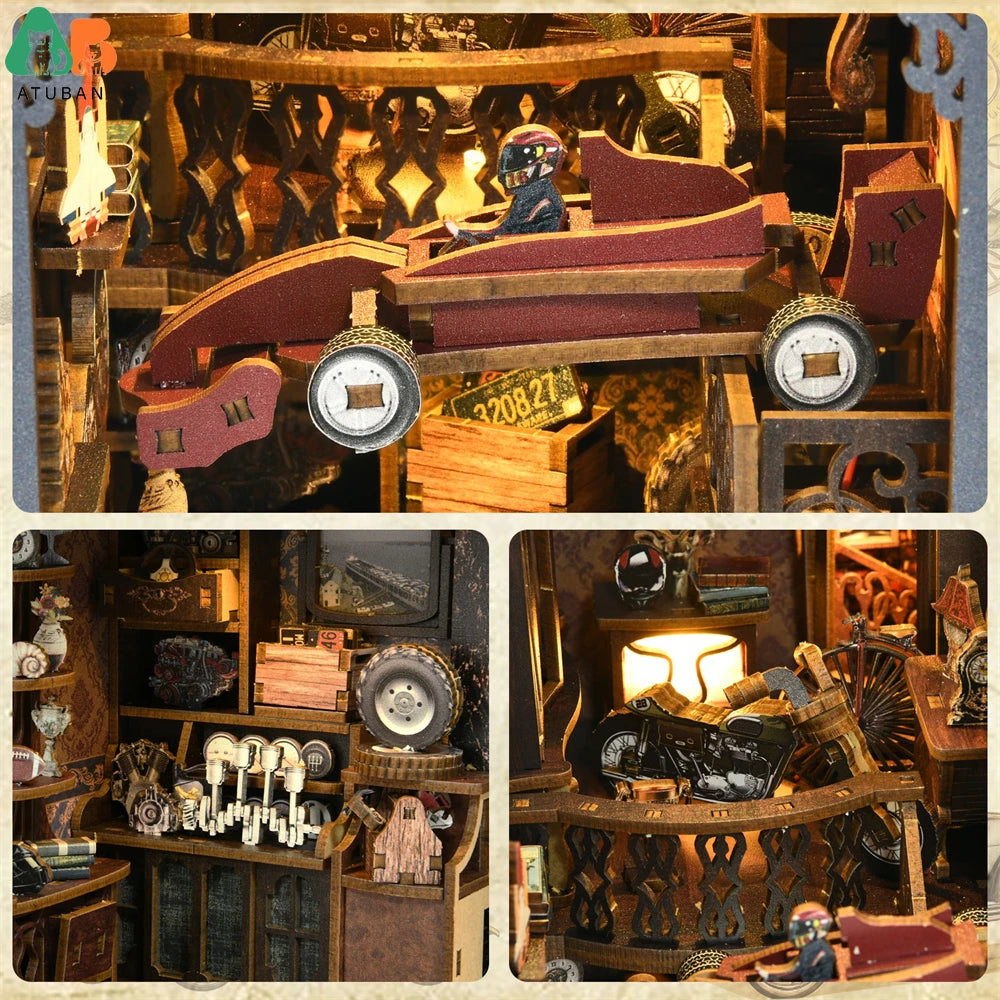 Classic Racing Garage DIY Book Nook Kit