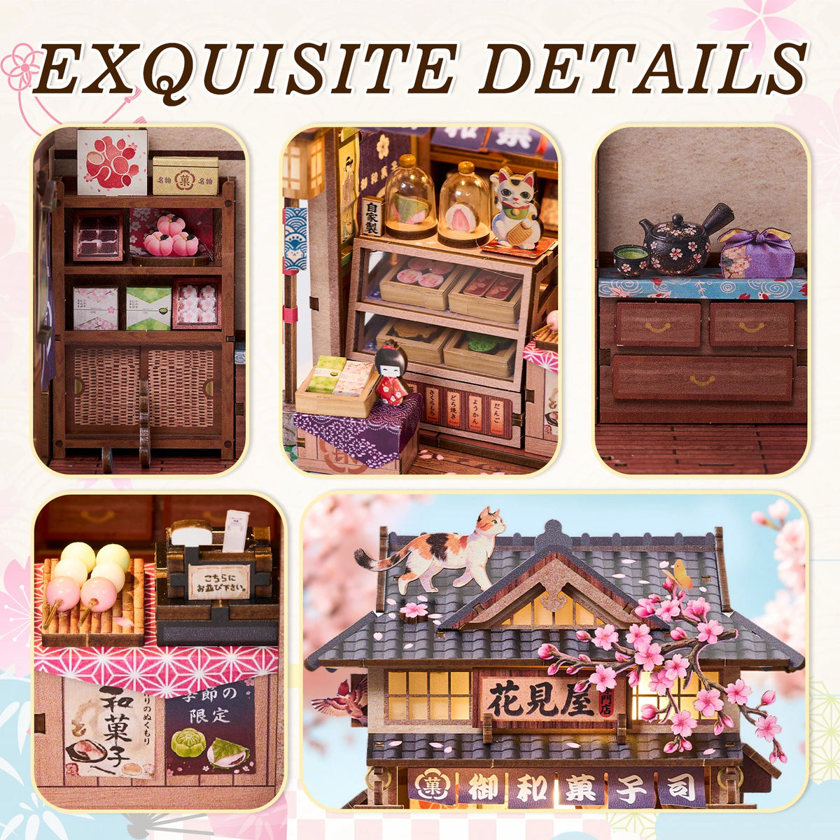 Hanamiya Wagashi Shop DIY Book Nook Kit