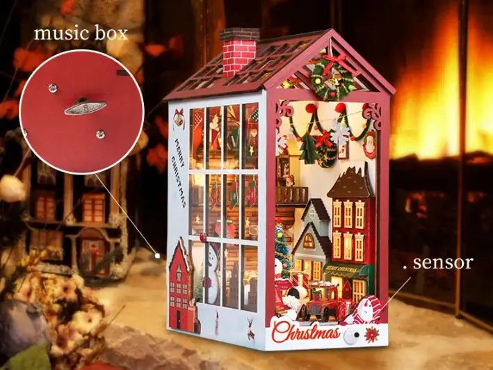 Christmas DIY Book Nook Kit with Music Box