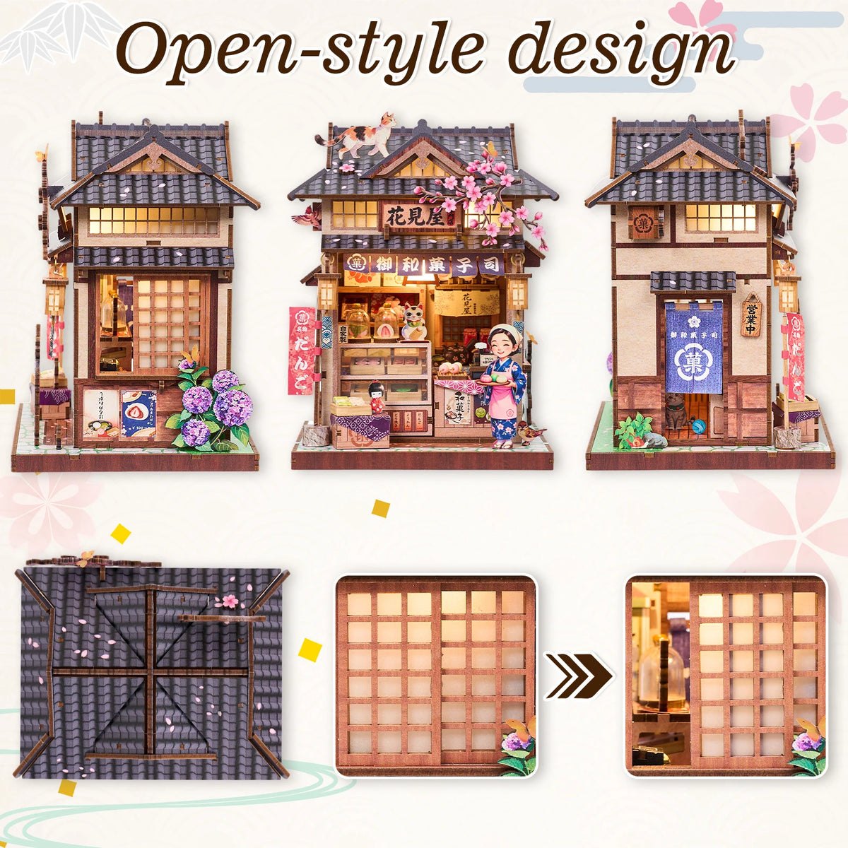 Hanamiya Wagashi Shop DIY Book Nook Kit