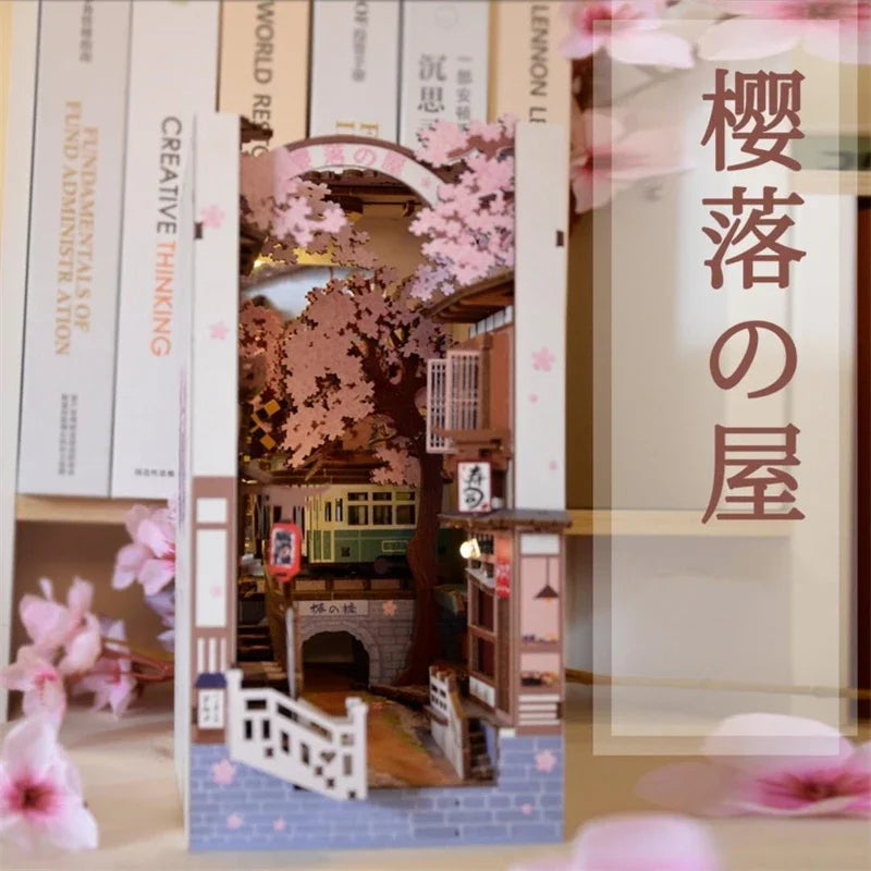 Cherry Blossom Tramway DIY Book Nook Kit