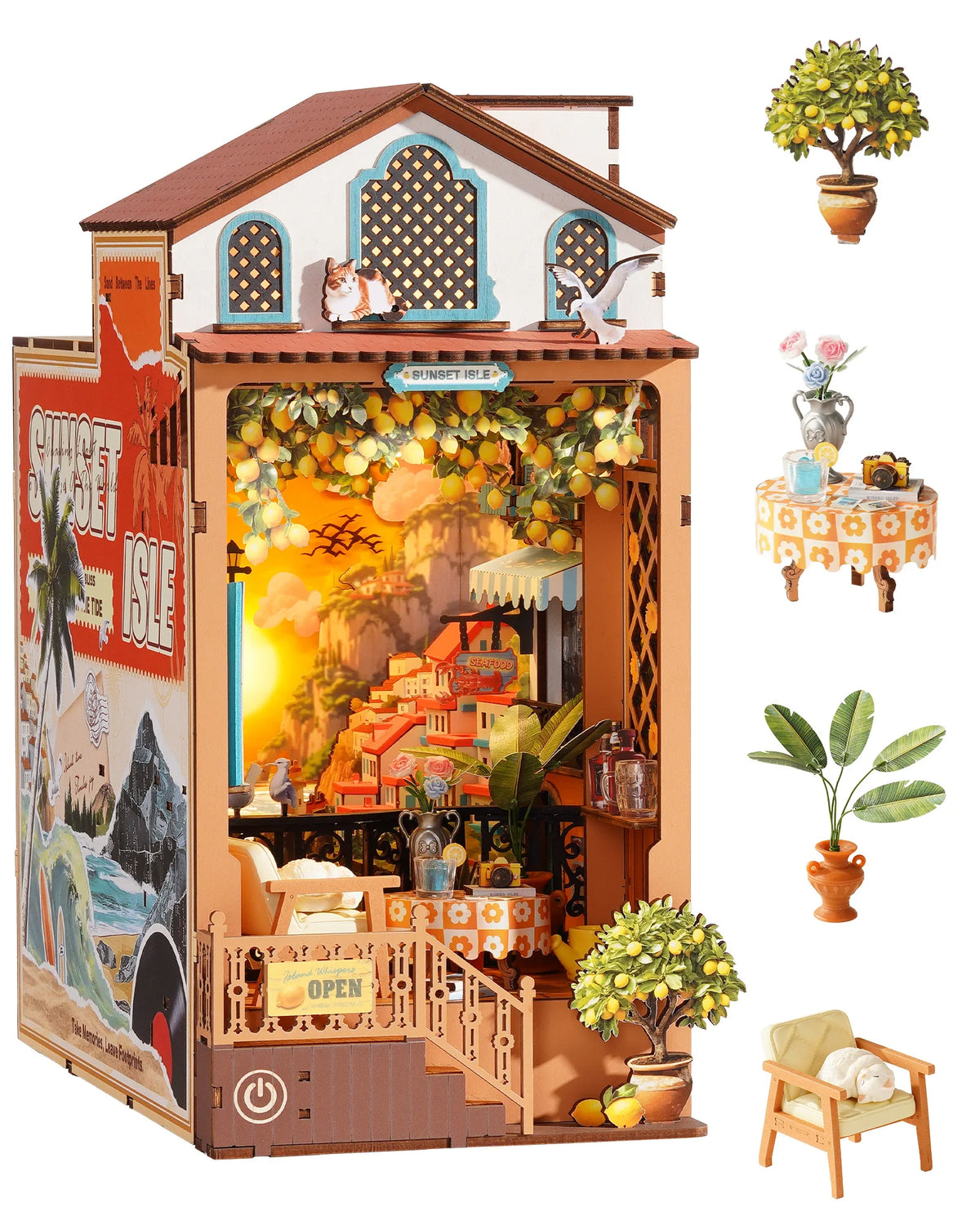 Sunset Isle DIY Book Nook Kit