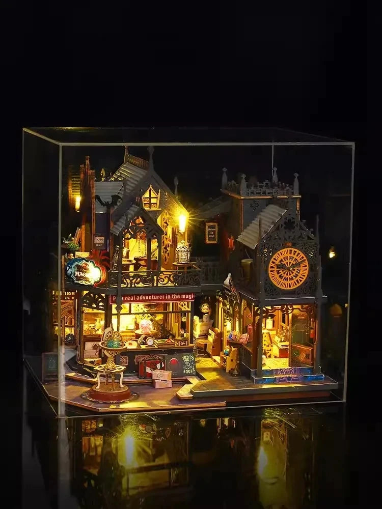 DIY Magic Clock Tower Miniature House Kit