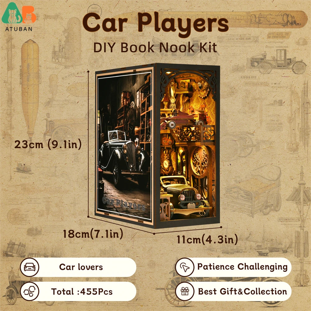 Classic Racing Garage DIY Book Nook Kit