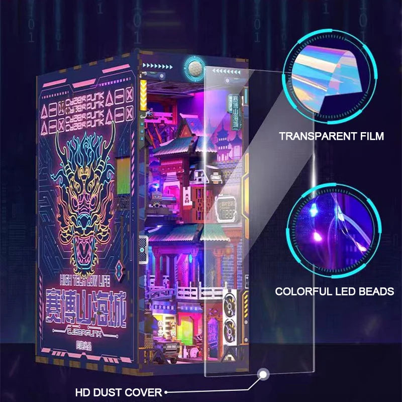 Retro Cyber City DIY Book Nook Kit
