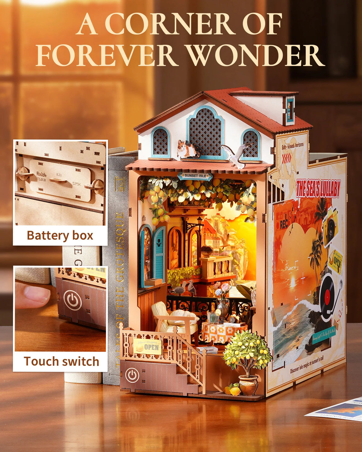 Sunset Isle DIY Book Nook Kit