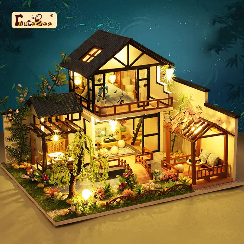 ’Bamboo Courtyard’ Miniature Dollhouse Kit