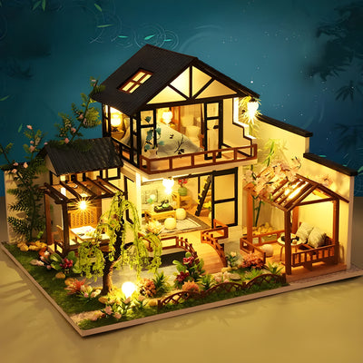 ’Bamboo Courtyard’ Miniature Dollhouse Kit