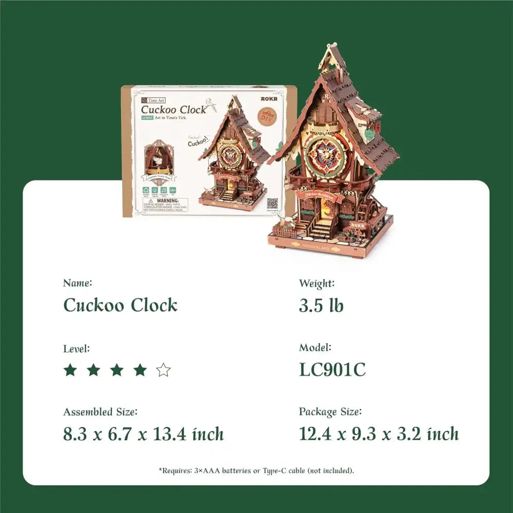 Black Forest Cuckoo Clock – 3D Wooden Puzzle