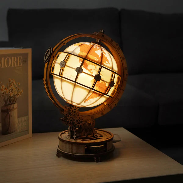 3D Wooden Light-Up Globe Puzzle