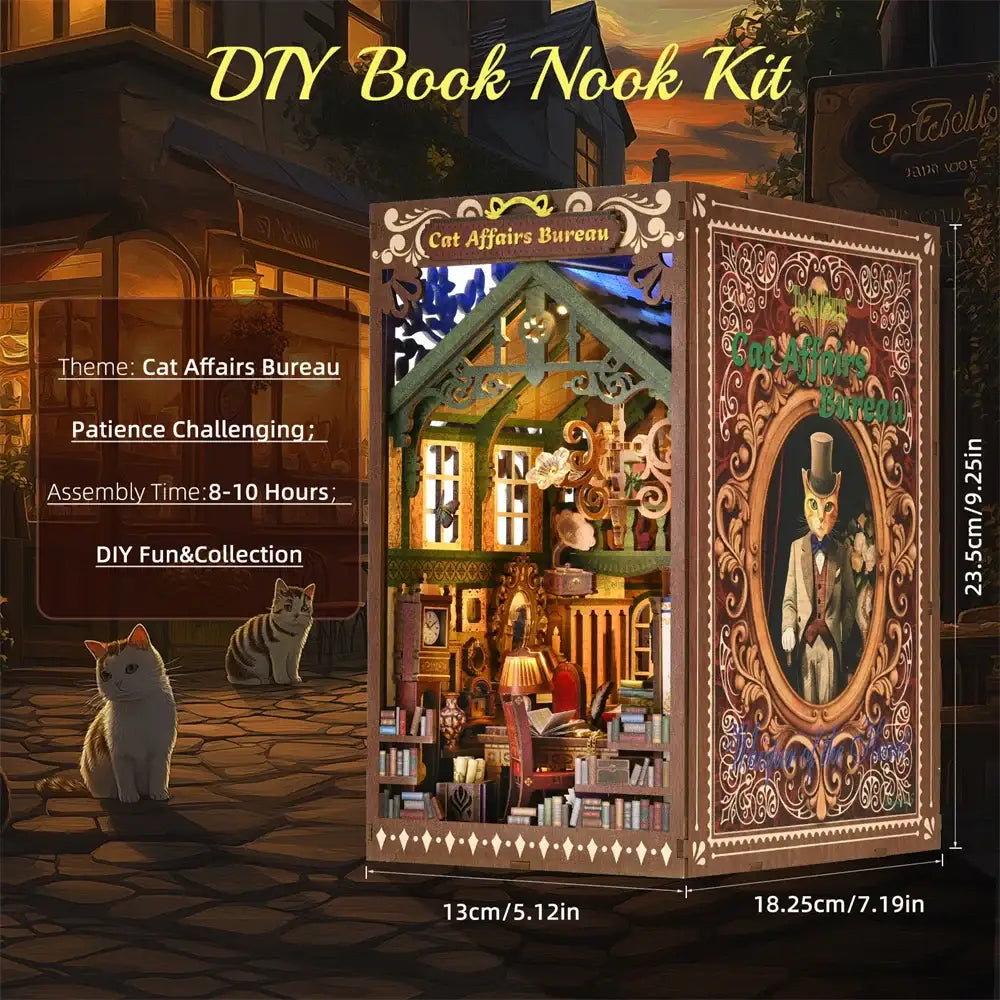 Cat Affairs Bureau DIY Book Nook Kit