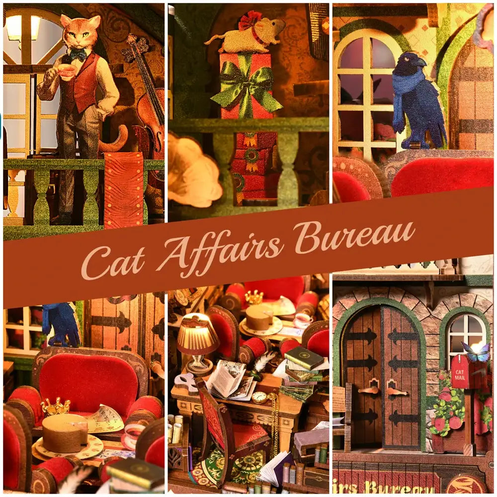 Cat Affairs Bureau DIY Book Nook Kit