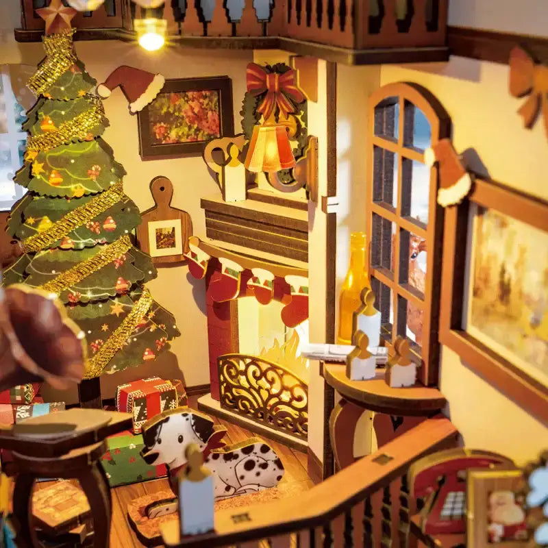 Christmas Indoor Scene Book Nook