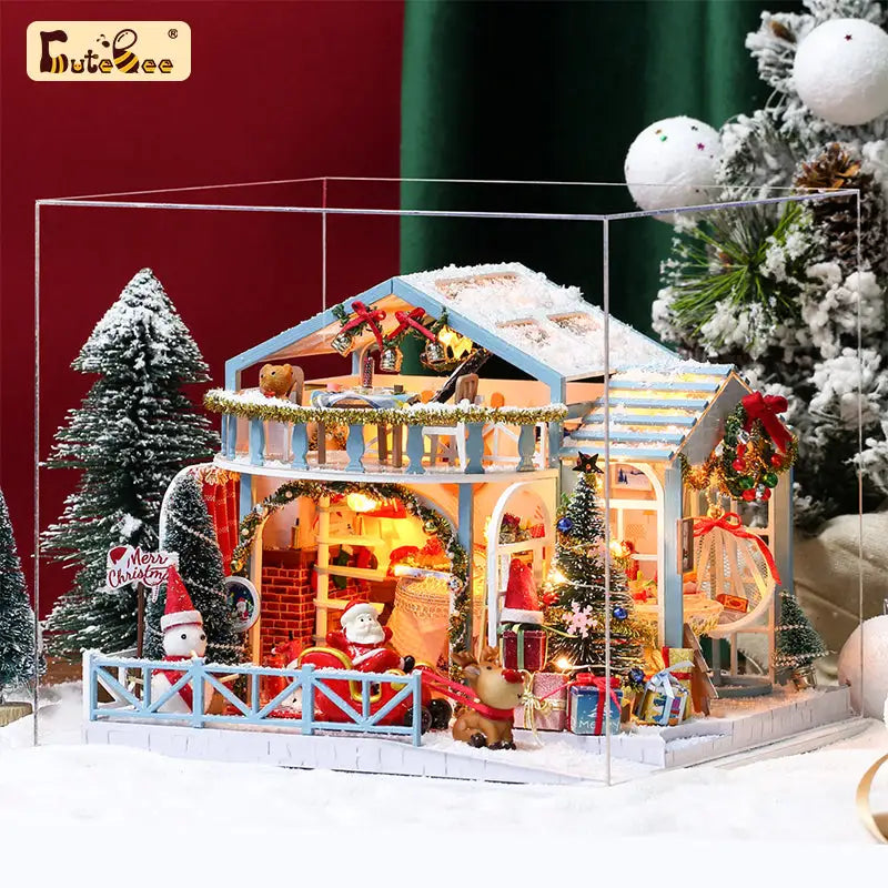 ’Christmas Snowy Night’ Miniature Dollhouse Kit