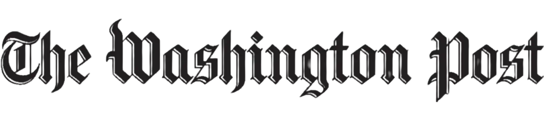 Classic Gothic-style newspaper masthead logo of The Washington Post.