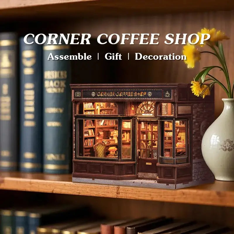 Corner Coffee Shop DIY Book Nook Kit