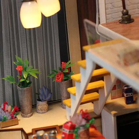 Modern Comfortable Apartment DIY Miniature House Kit